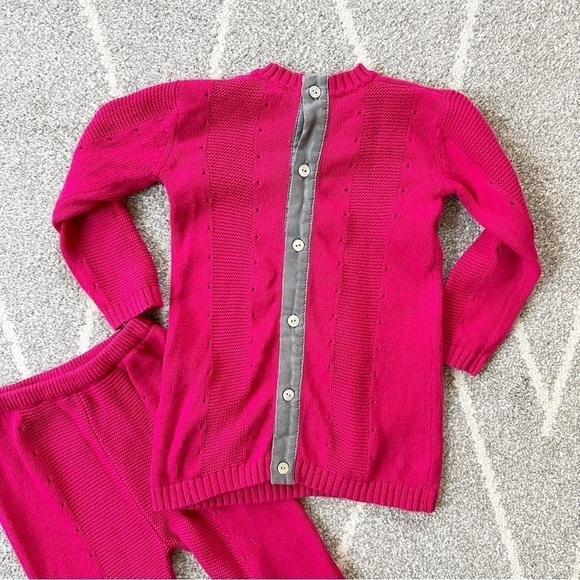 Petimini Hot Pink Knit Tunic Sweater Set 18 months - Picture 3 of 6